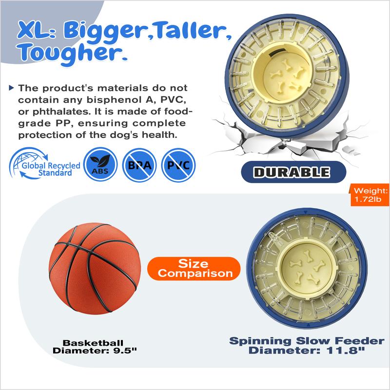 Anti-Gulp Rotating Dog Feeder