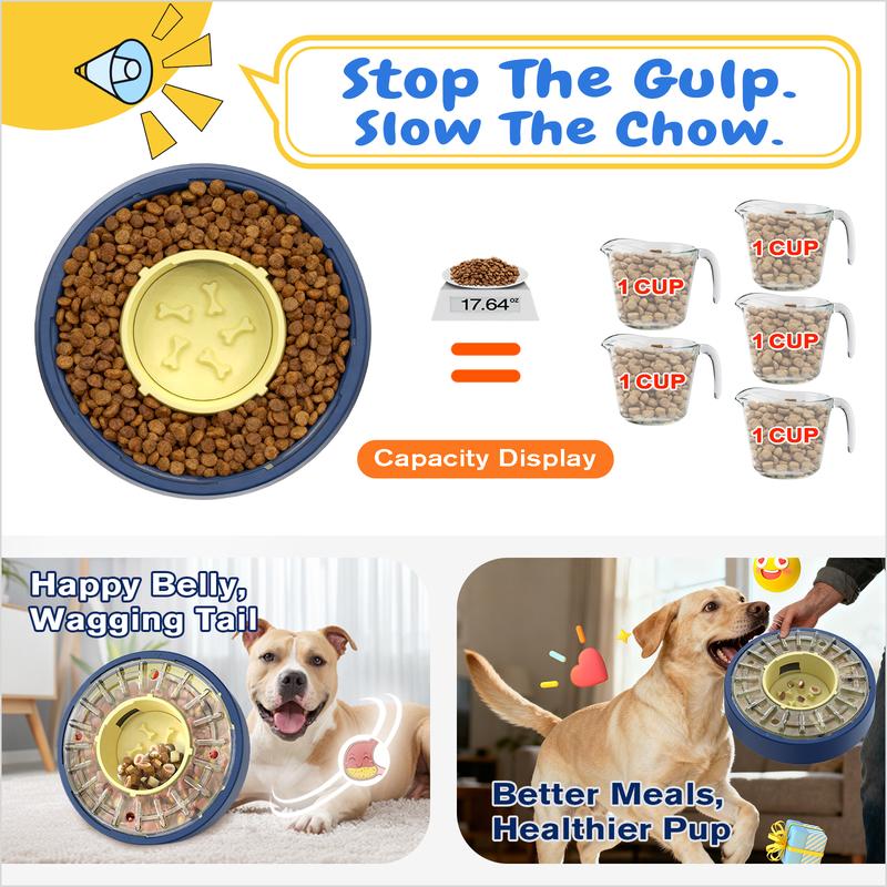 Anti-Gulp Rotating Dog Feeder