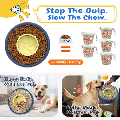 Anti-Gulp Rotating Dog Feeder