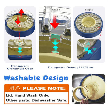 Anti-Gulp Rotating Dog Feeder