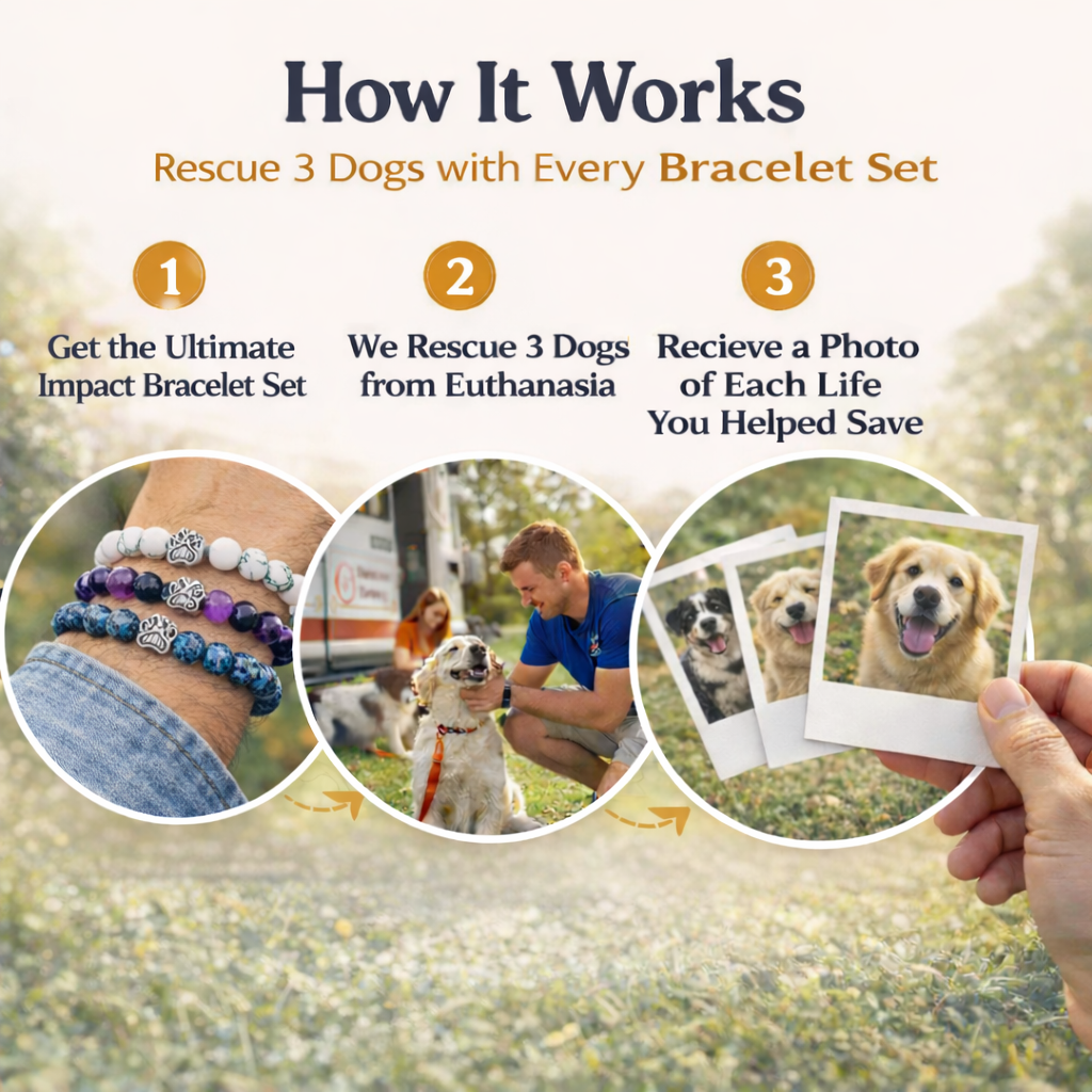 3 vidas salvadas — Juego de pulseras de impacto