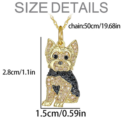 Collar de Yorkshire Terrier dorado