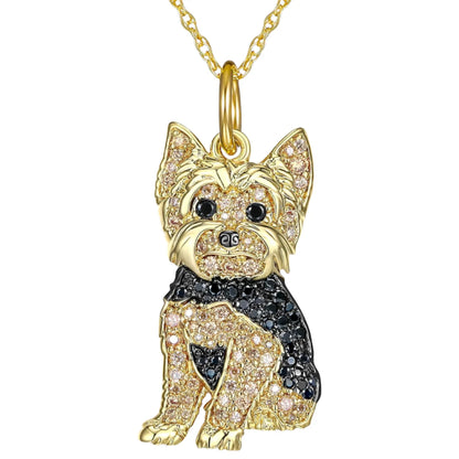 Collar de Yorkshire Terrier dorado